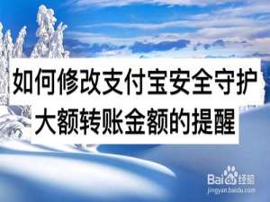 说说6如何修改支付宝安全守护大额转账金额的提醒。