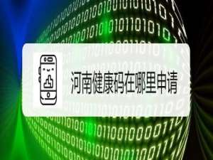 说说6河南健康码在哪申领。