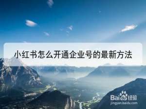 说说6小红书怎么申请企业账号。