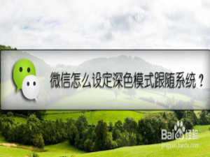 说说6微信怎么设置深色模式跟随系统。