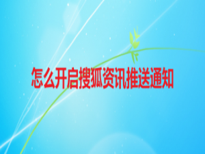 说说6搜狐资讯在哪设置推送通知。