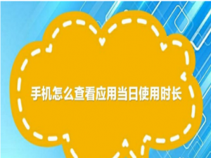 说说6手机应用使用时长怎么查看。