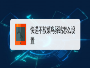 说说6快递怎么设置不放到菜鸟驿站。