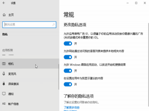 win10相机和麦克风的权限被关闭了怎么解决。