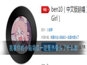我来分享我看你的小脑袋瓜一定是热昏头了什么歌。