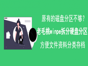 我来分享老毛桃winpe怎么拆分硬盘分区。
