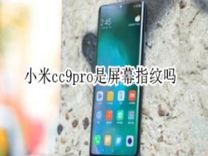 我来分享小米cc9pro有屏幕指纹吗。