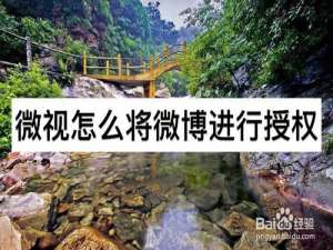 我来分享微视如何将微博进行授权。