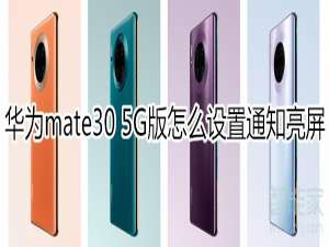 我来分享mate30 5G版如何设置通知亮屏。