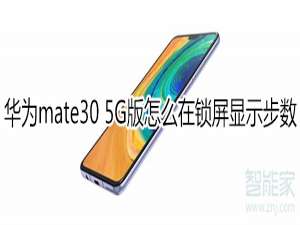我来分享mate30 5G版如何在锁屏显示步数。