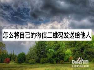 我来分享如何将自己的微信二维码发送给他人。