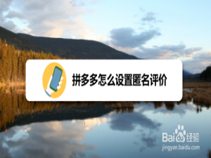 我来分享拼多多匿名评价怎么设置。