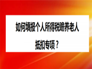 我来分享个人所得税赡养老人抵扣专项怎么填写。