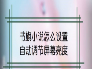 我来分享书旗小说怎么开启自动调节屏幕亮度。