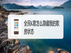 我来分享全民K歌怎样隐藏我的歌房状态。