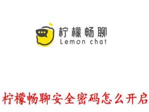 我来说说柠檬畅聊安全密码如何开启。