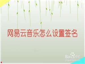 我来说说网易云音乐手机版如何设置签名。