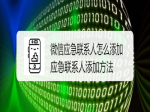 我来说说微信怎么添加应急联系人。
