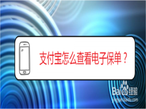 我来说说支付宝如何查看电子保单。