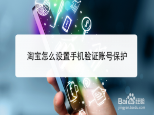 我来说说淘宝怎么设置手机验证保护账号。
