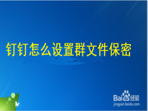 我来说说钉钉群文件保密模式怎么打开。