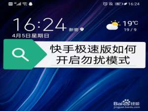 我来说说快手极速版在哪设置勿扰模式。