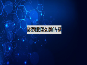 我来说说高德地图怎么添加车辆信息。