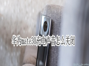 我来说说华为mate30怎么关闭充电声音。