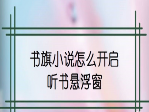 我来说说书旗小说在哪设置听书悬浮窗。