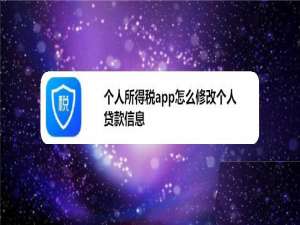 小编教你个人所得税app个人贷款信息如何修改。