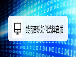 小编教你酷狗音乐如何选择音质。