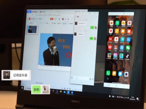 小编教你「小米妙享」官方体验视频：双屏同开，图片拖拽即可共享，笔记本上玩手游。