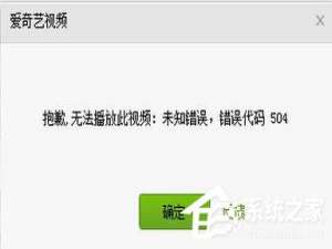 小编教你爱奇艺出现错误代码504怎么办（爱奇艺播放出现错误码怎么办）