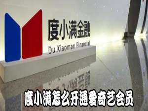 小编教你度小满如何开通爱奇艺会员。