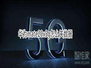 小编教你mate20x5g如何关闭数据。