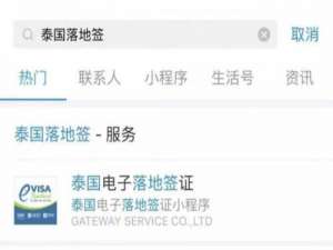 小编教你支付宝泰国落地签如何办理。