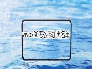 小编教你vivox30怎么添加黑名单。