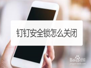 小编教你钉钉在哪取消安全锁。
