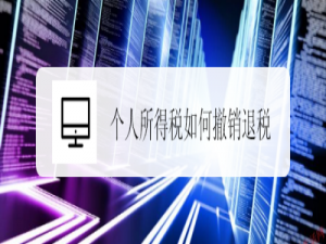 小编教你个人所得税退税申报在哪申请撤销。