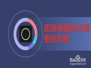 小编教你泼辣修图设置图片色彩饱和度图文教程。