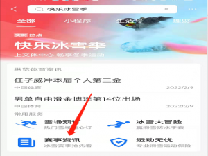支付宝怎么查询冬奥赛事。