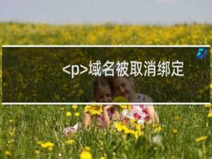 <p>域名被取消绑定&nbsp;<span style="c