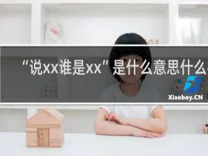 “说xx谁是xx”是什么意思什么梗