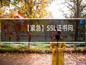 【紧急】SSL证书问题-其他问题