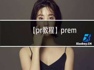 【pr教程】premiere怎么做后期视频防抖