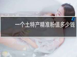 一个土特产精准粉值多少钱