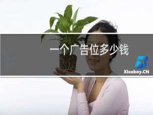 一个广告位多少钱