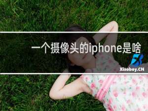 一个摄像头的iphone是啥