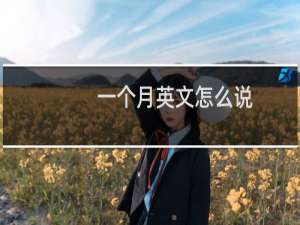 一个月英文怎么说