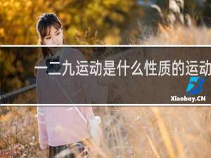 一二九运动是什么性质的运动